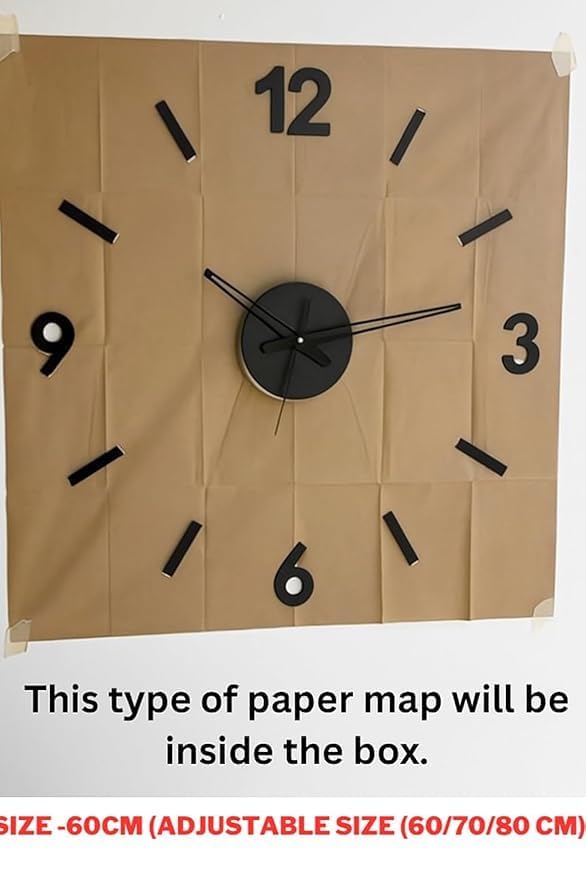 3D Frameless DIY Wall Clock