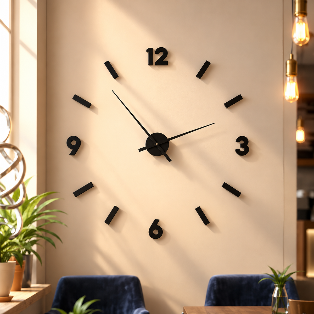 3D Frameless DIY Wall Clock